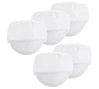 Garneck 5pcs Anti-static Work Caps Breathable Polyester Mesh Factory Workshop Hats for Electronics Food Cleanroom Environments White