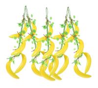 Garneck 5Pcs Artificial Banana Hanging Strings Farmhouse Decor Lifelike Foam Bananas for Home Kitchen Party Decorations