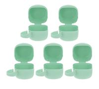 Garneck 5pcs Baby Pacifier Holder Cases with Strong Compact Design, Green Pp Pacifier Storage Boxes for Daily Life and Travelling, Airtight Soother Box for Mothers and Babies
