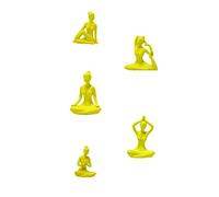 Garneck 5pcs Character Ornament Spiritual Room Decor Yoga Sculptures Zen Yoga Figurine Statue Figurine Statue Meditation Figure Set Cake Mother Resin