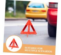 Garneck 5pcs Foldable Reflective Car Warning Triangles Roadside Safety Signs for Night Visibility Stable Emergency Road Marker Kit for Vehicles
