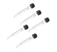 Garneck 5pcs Glass Centrifuge Tubes with Screw Caps for Laboratory Use Precision Graduated Scientific Test Tubes with Clear Scale Biochemistry and Molecular Biology Supplies