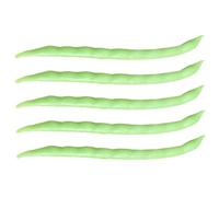 Garneck 5pcs Green Bean Model Fake Vegetable Decoration Bean Simulation Vegetable Models for Kitchen Display Props