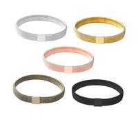 Garneck 5pcs Men's Stretchable Metal Armband Cuff Sleeve Mixed Color Fashion Armlet for Shirt Holders Slip Accessory for Daily Wear and Chores