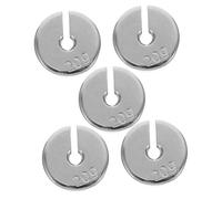 Garneck 5pcs Metal Slotted Weights for Laboratory Physics Experiments Chrome Plated Steel Slotted with Smooth Surface for Student Mechanics Learning and Accurate Scientific Measurement