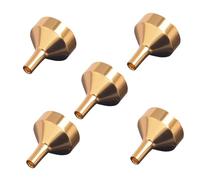Garneck 5pcs Mini Stainless Steel Funnels Gold Metal for Transferring Liquid Spices Perfume Essential Oils Lightweight Kitchen Funnel for Precise Filling and Easy Cleaning