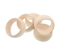 Garneck 5pcs Natural Wood Bangles Wide Round Wooden Bracelets Unfinished Blank for DIY Jewelry Making Painting Craft Projects Creative Activities