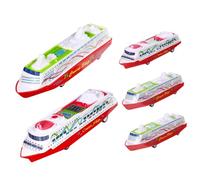 Garneck 5pcs Realistic Titanic Model Yacht Kit Pull-back Toy Boats Steam Ship Toy for Boys and Girls Home Decor Random Style