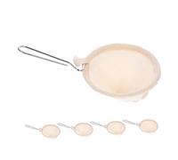 Garneck 5pcs Reusable Coffee Brewing Tool Flannel Filter Bags with Fine Mesh Stainless Steel Handle for Tea Soy Milk and Food Straining Handheld Coffee Making Strainers