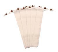 Garneck 5pcs Reusable Cotton Chopsticks Bags with Drawstring Closure Cutlery Pouches for Outdoor Camping Picnic School Work Portable Tableware Storage
