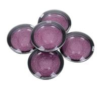 Garneck 5PCS Round False Eyelash Storage Box Set Black Base and Lid, Compact Portable Faux Lash Case for Cosmetic Packaging and Travel