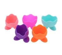 Garneck 5pcs Silicone Beauty Makeup Sponge Holder with Large Capacity and Portable Design, Creative Puff Rack for Cosmetics Storage, Elegant and Fashionable Makeup Organiser Random Color