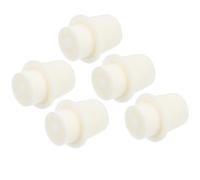 Garneck 5pcs Silicone Stoppers for Laboratory Flasks, Versatile Multi-functional Conical Test Tube Plugs, White Silicone Material for Experiment and Laboratory Use