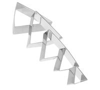 Garneck 5pcs Stainless Steel Triangle Cake Molds Non-Stick Baking Rings for Muffins Cookies Mousse Desserts Easy Clean Precision Cutting Kitchen Bakeware for Mothers Day