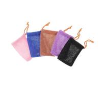 Garneck 5pcs Sturdy Nylon Soap Mesh Bags with Drawstring for Facial Soap and Fruit Quick Foaming and Create Lather for Shower and Skin Care Use