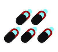 Garneck 5PCS Webcam Cover for Laptop and Phone, Black and Red Computer Camera Protector Privacy Slider, Multi-Functional Web Camera Cover for Office and Travel Use