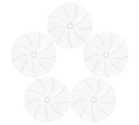 Garneck 5pcs White Plastic Hair Dryer Fan Blades Replacement Accessories with Delicate Shape, Sturdy Design for Universal Salon and Home Use Dryer Fan Parts