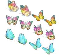 Garneck 6 Pairs Magnetic Butterfly Window Decals Anti-Collision Screen Clings Reusable Non-Adhesive DIY Decorative Stickers for Bird Protection and Home Decoration