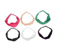 Garneck 6 Pcs Elastic Hair Scarves Headbands Triangle Kerchiefs Mixed Colors Soft Stretchy Hair Wraps for Women Daily Wear and Fitness Random Color