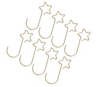 Garneck 60 Pcs Gold Metal Star Shape Christmas Wreath Hanging Hooks Multi-Functional Xmas Decoration Hooks for Holiday Craft and Home Decor