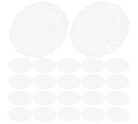 Garneck 600pcs 4.5-inch White Lace Paper Doilies Cake Paper Liners Disposable Round Food Placemats for Wedding Party Dessert Tray and Table Decoration