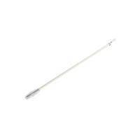 Garneck 60cm Aluminum Alloy Outdoor Balcony Curtain Track Roman Rod White Screw Handle 8-groove Clamp Easy Pull Wand for Venetian Blind Wand