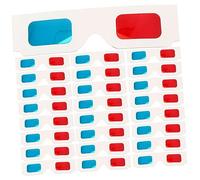 Garneck 60pcs Lightweight Paper Anaglyph Glasses with Red Blue Lenses for Movies and Magazines Portable Disposable Cinema Glasses for Family and Friends Viewing