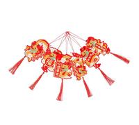 Garneck 6pcs 2024 Chinese Dragon Year Hanging Ornaments Set, Silver Willow Bonsai Pendants for Spring Festival Home Decoration, Front Door Lucky New Year Propitious Accents