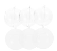 Garneck 6pcs Acrylic Air Plant Globe Orbs 10cm Hanging Terrarium Holder Decorative Planter for Succulents Home Garden Centerpiece