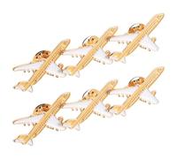 Garneck 6Pcs Airplane Brooch Pin Set, Enamel Plane Lapel Pins for Suit, Shirt, Hat Accessories, Aircraft Jewelry for Wedding, Christmas, Travel, and Casual Wear