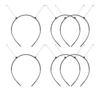 Garneck 6pcs Black Plastic Headband Frames for Women DIY Hair Accessory Making, Easy to Wear and Holds Hairbands in Place, for Taking Shower and Everyday Use