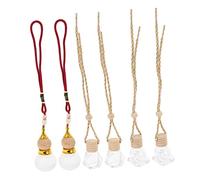 Garneck 6pcs Car Air Freshener Hanging Glass Bottle Durable Perfume Diffuser Pendant for Car Interior Decoration Natural Scents Improves Mood Purifies Air