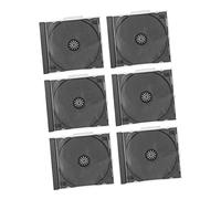 Garneck 6pcs CD Storage Boxes Transparent Plastic Disc Cases for Organizing DVDs Music Game Discs Protective Casing for Scratch Storage for Home Travel