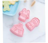 Garneck 6pcs Circus Cookie Cutters Plastic Fondant Molds for Baking Fun Biscuit Dough Pressing Tool with Smooth Surface Design for Pastry and Cake Decoration