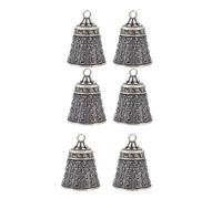Garneck 6pcs Copper Lection Bell Pendant Multipurpose Hanging Ornament for Bag Embellishments and DIY Making Vintage Style Delicate Copper Bells Does Not Change Colour