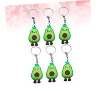 Garneck 6Pcs Cute Avocado Shaped Keychain Creative Pendant Light Green Cartoon Bag Decoration Unique Key Ring for Backpacks for Valentine Day and Birthdays