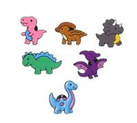 Garneck 6pcs Cute Dinosaur Brooch Pins with Triceratops and Pterodactyl Designs Versatile Cartoon Animal Accessories for Jackets Handbags Scarves and Backpacks Novelty Lapel Pins for Women