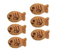 Garneck 6pcs Cute Plush Fish Brooches Bright Cartoon Badge Pins for Clothes Bag Accessories Fashionable Animal Pins for Women Men Daily Party Wear