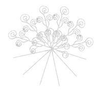 Garneck 6Pcs Glitter Artificial Stems Curly Tree Picks Decorative Candy Shape Twigs for Christmas Winter Holiday Vase Filler Home Office Festival Decor