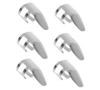 Garneck 6pcs Guitar Finger Picks Protector Stainless Steel Silver Lightweight Easy to Store for Playing Musical Instruments