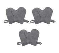 Garneck 6pcs Heat-Resistant Felt Sauna Gloves for Adults, Absorbent Exfoliating Bath Mitts Insulation, Universal Spa Shower Gloves for Women and Men Indoor Use