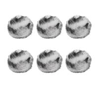 Garneck 6pcs Interactive Plush Cat Ball with Catnip for Indoor Cats, Chewable and Adorable Kitten Exercise, Stylish Black Plush Ball for Play and Scratching