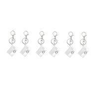Garneck 6pcs Key Holder Keyring Small Photo Album Keychain Made of Material for Birthday Wedding Anniversary