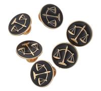 Garneck 6pcs Metal Justice Scale Brooch for Men Vintage Lawyer Lapel Pins for Shirt Collars Formal Suit Accessories Symbolic Law School Gift for Attorneys and Judges