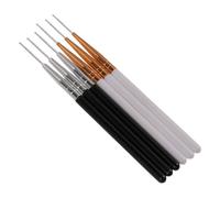 Garneck 6pcs Micro Spiral Eyelash and Eyebrow Brushes Set - Fine Tip Lash Extension Applicators with Bendable Design for Brow Lamination and Makeup Application in Black and White