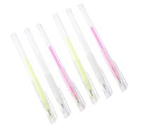 Garneck 6pcs Multi-color Eyebrow Positioning Marking Pens Set with White, Pink Fluorescent Green, Portable Skin Markers for Brow Shape Drawing and Microblading Practice