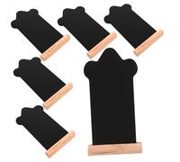 Garneck 6pcs Nordic Mini Wooden Chalkboard Signs Double Sided Message Boards for Tabletop Food Labels Wedding Party Event Decoration Portable Decorative Blackboard