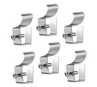 Garneck 6pcs Outdoor Vinyl Siding Hooks Steel Weather Resistant Wall Mount Clips for Security No Installation Hanging Brackets Compatible with Ring and Systems