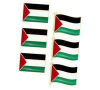 Garneck 6pcs Palestine Flag Pins Metal Brooch with Square and Waving Designs Lapel Pins for Jackets Hats Backpacks and Scarves Stylish Clothing Badges to Show Support and Patriotism
