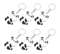 Garneck 6pcs Panda Shaped Bottle Opener Keychain Creative Beer Opener Pendant Decor Gift for Friends Family with Design